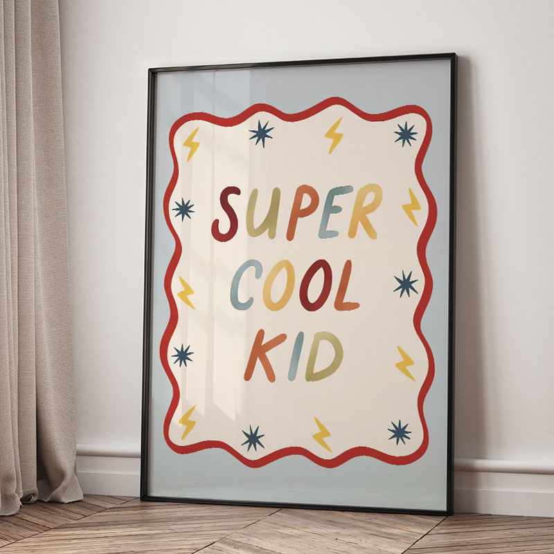 Funny Cartoon Super Cool Kid N - Baby Nursery Needs 리뷰 및 가격